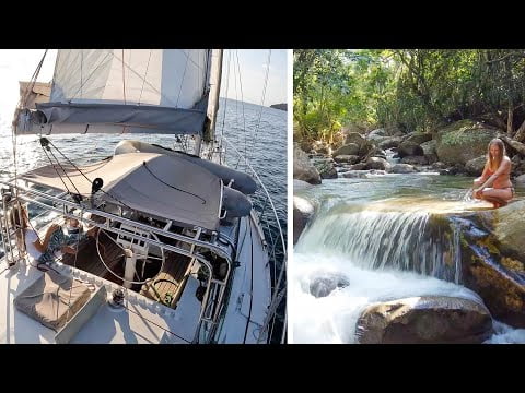 ⛵️Sailing off grid to a beautiful Brazilian Island ep.241