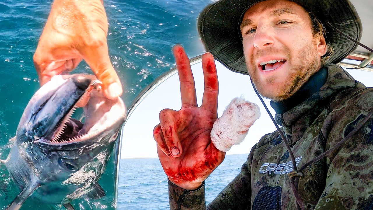 FISH BITES HALF MY THUMB OFF SAILING and YACHTING