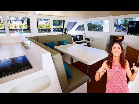 Touring the FIRST Max Cruise 44 ft Sailing Catamaran (MJ Sailing - Ep 240)