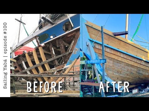 Wooden boat restoration: 2 years in 20 minutes! — Sailing Yabá #100