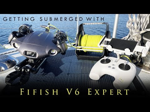 Getting submerged with the FIFISH Expert V6 underwaterdrone!