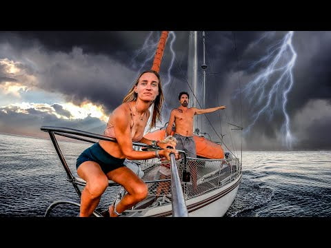 Terrifying Night At Sea 😱 300 MILLION VOLTS Striking All Around Us ⚡️ Sailing Vessel Delos Ep. 391