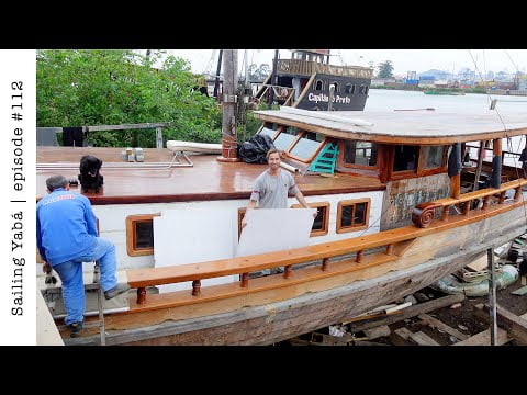 Boat rebuild: cutting and laying down our interior purpleheart WOODEN FLOOR — Sailing Yabá #112