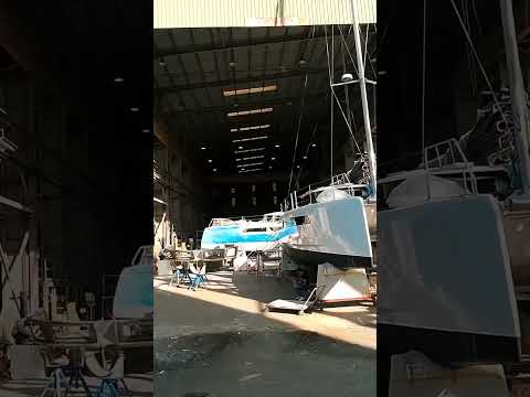 The best view of the catamaran factory