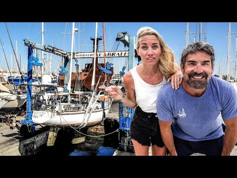 NERVOUS! Lifting our 20 TON Boat Home Out of the Water! Sailing Vessel Delos Ep. 404