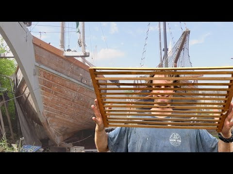 Transforming Salvaged Wood into Stunning Furniture for a Classic Wooden Boat — Sailing Yabá 123