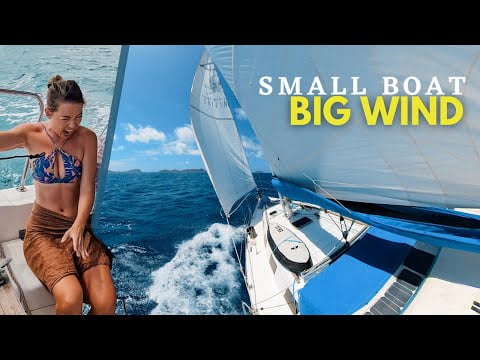 UNPLANNED HIGH WIND SAILING! PUSHING THE BOAT TO ITS LIMITS