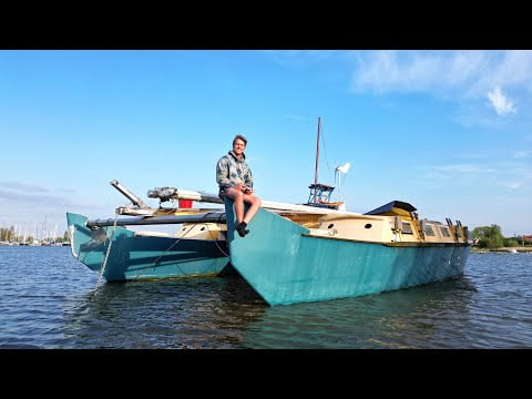 Preparing to Motor My $2000 Catamaran To Amsterdam | Wildling Sailing