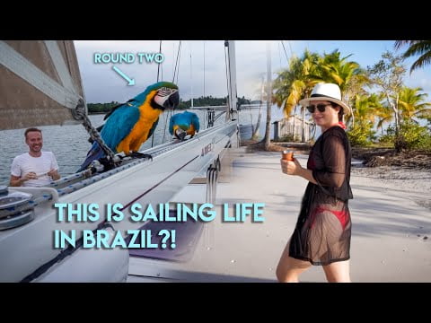 Boarded by wild MACAWS a SECOND TIME!? We love sailing in BRAZIL!ð§ð· - Outside Watch Vlog #28