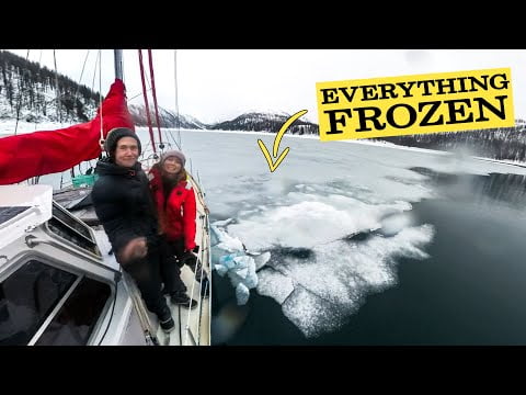 Winter Living On Our Sailboat in Alaska. Blocked by ICE.