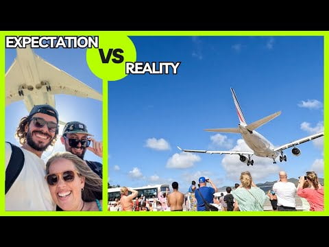 ⛵️ AIRPLANE BEACH | Jet Blast & Low Landings at Maho Beach, St. Martin Ep.294