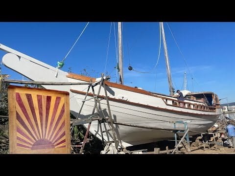 LITERALLY adding SUNSHINE to the interior of our rescued wooden boat — Sailing Yabá 149