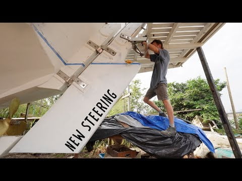 Rebuilding the steering system of our RESCUED wooden boat — Sailing Yabá 151