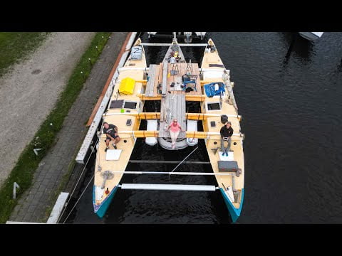 Mum & Dad Install The ENGINE MOUNTS on My Project Catamaran | Wildling Sailing