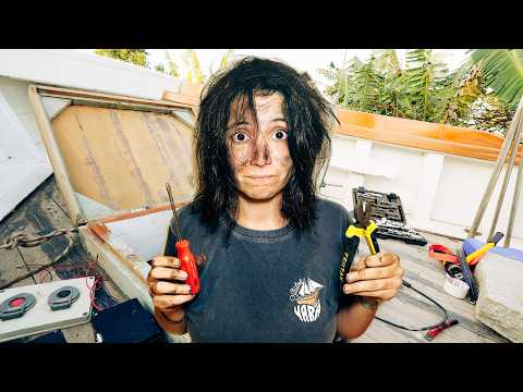 Not an electrician installing the electrical system on a restored boat — Sailing Yabá 153