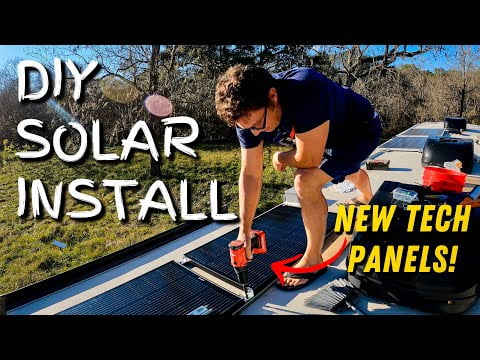 DIY RV Hi tech Solar Panel install ☀️