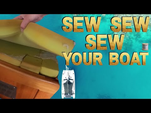 Re-upholstering Interior Sailboat Cushions for Less than Beer | Sailing with the James's (Ep. 67)