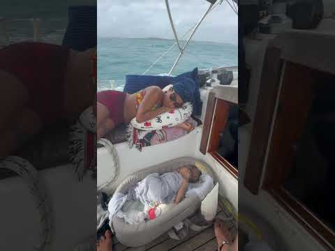 Baby can sleep through anything #sailboatlife