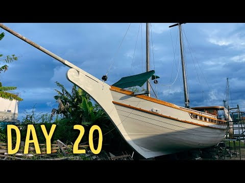 Finishing the unfinished: Day 20 of launching our wrecked sinking wooden sailboat — Sailing Yabá 188