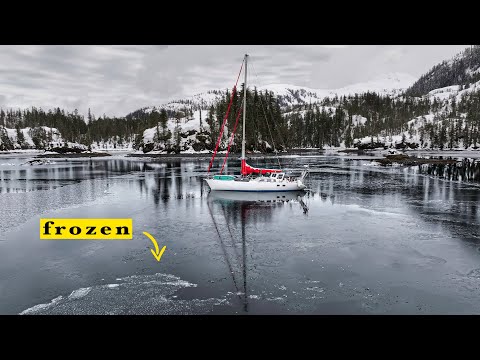 Getting FROZEN IN! Winter sailing, skiing & fishing Alaska