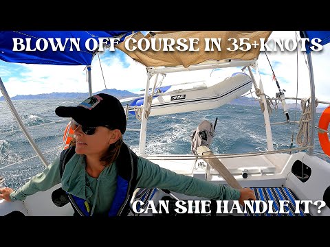 Gap Wind Forces our Small Sailboat to Run Downwind! Chuffed Adventures S6Ep14