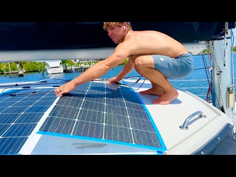 Installing Military-Grade Boat Monitoring and Security System & More Solar on Our Sailing Catamaran