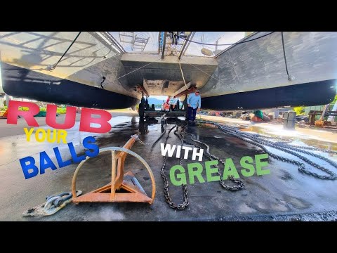 Rub Your Balls with Grease | Anchor and Chain Refit on an Aluminum Catamaran (Ep. 94)