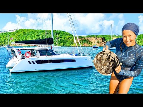 Catching Our Dinner Living on a Boat in the Caribbean