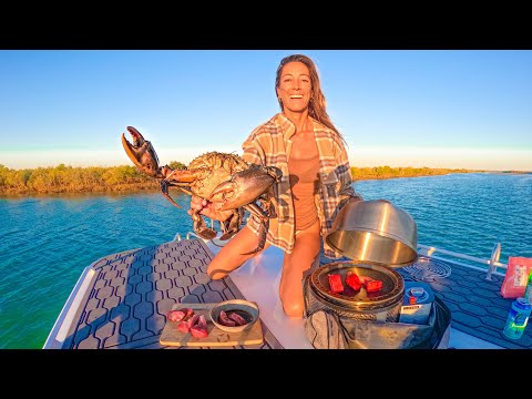 Day 7 Camping On the Ocean (GIANT MUDCRAB Catch & Cook)