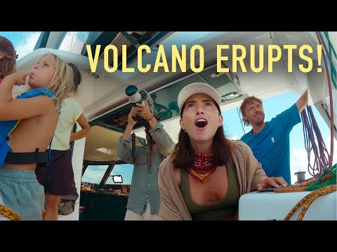 A VOLCANO ERUPTED as we Sail Past! JAPAN VLOG (3/7)