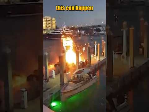 Boat Explosion on the fuel dock in Fort Lauderdale #boat #explosion