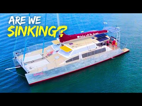 Relaunched and Leaking? Our Aluminum Catamaran is taking On Water after Relaunch (Ep. 112)