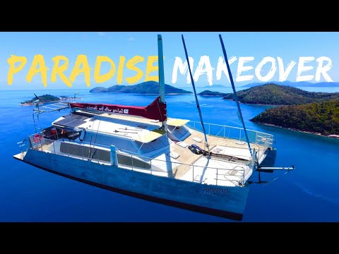 Testing Deck Color & Temperature in Tropical Paradise Our Aluminum Catamaran (Ep. 114)