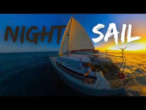 Our best night sail yet on our Aluminum Catamaran (Ep. 118)