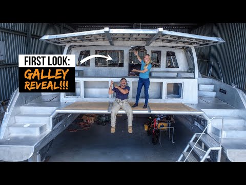 First Look at Our Galley – We’re SPEECHLESS 🤯 (Aluminum Catamaran Build Pt. 36)