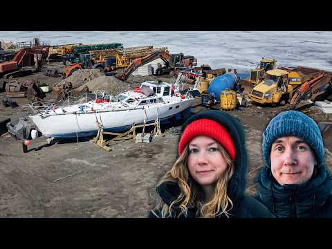 RESCUING OUR BOAT FROM A GRAVEL LOT IN GREENLAND